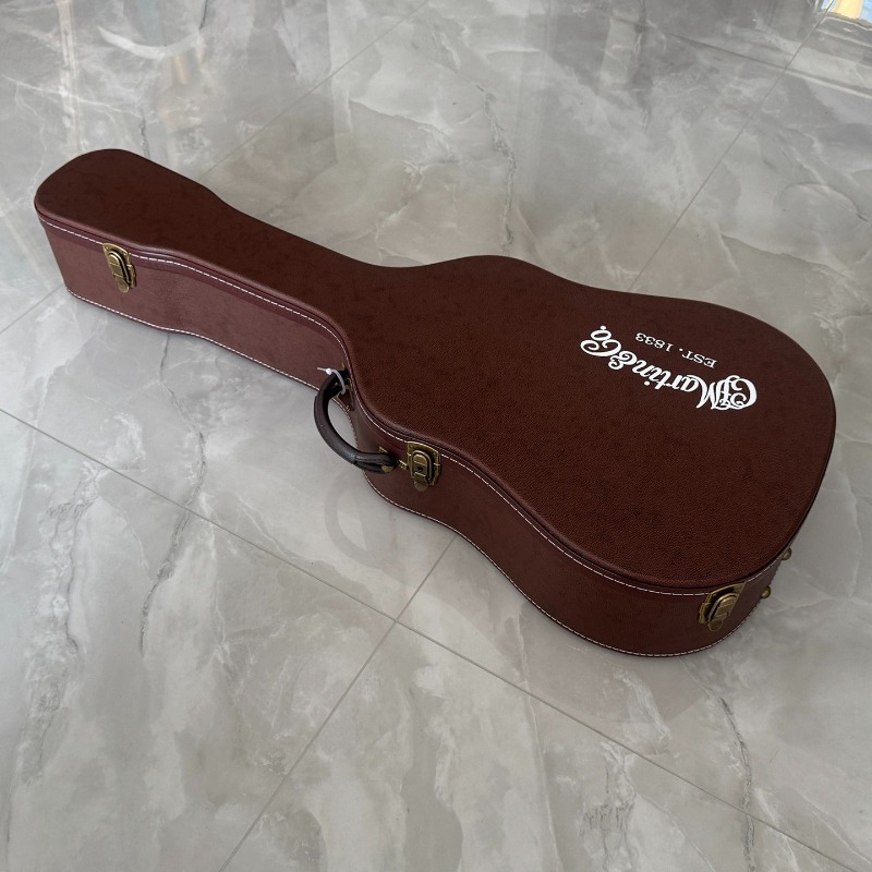 Musical Instrument Box - กล่องใส่กีตาร์อะคูสติกแบบแข็งขนาด 41 นิ้ว คุณภาพสูง สีน้ำตาลวินเทจ พกพาสะดวก
