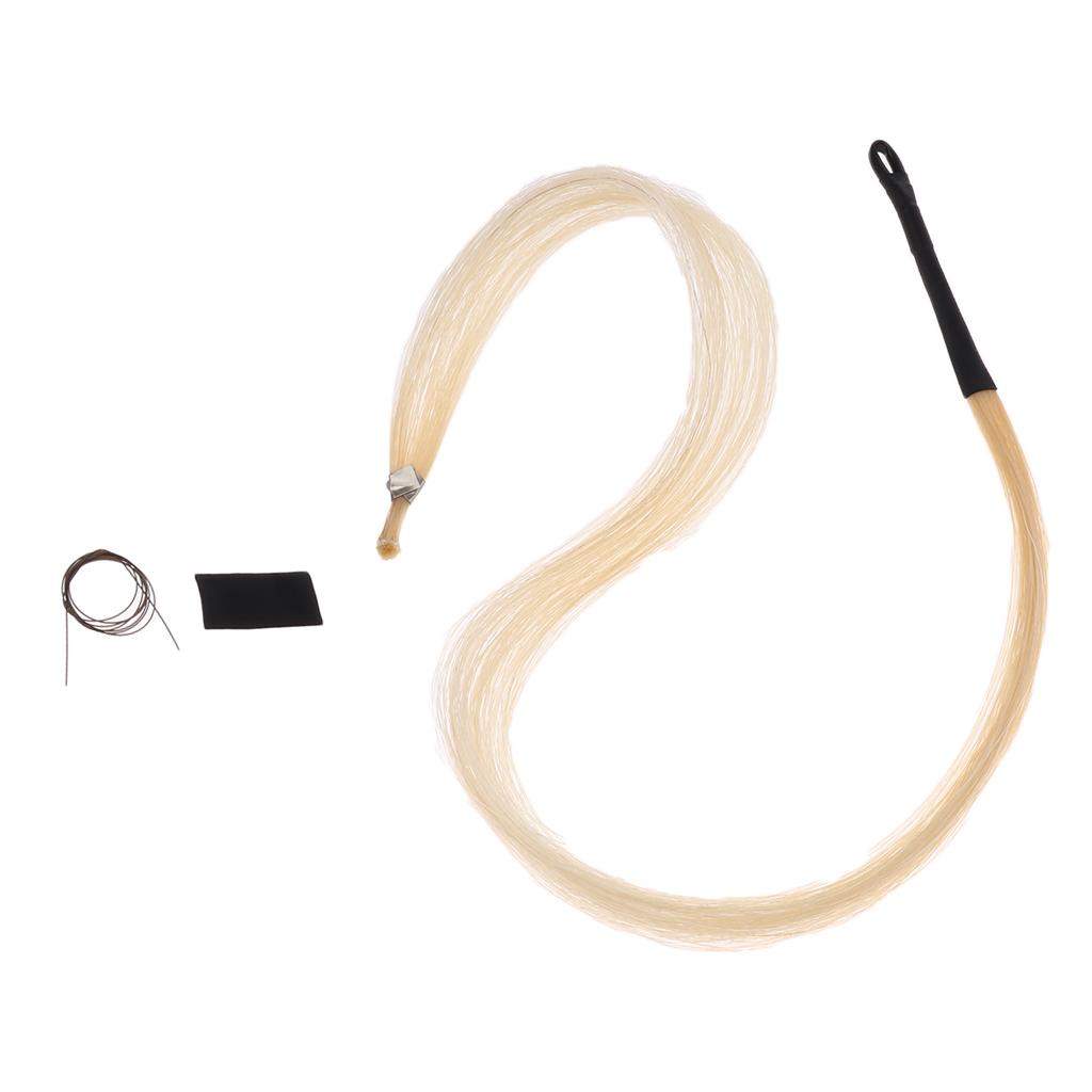 Musical Instrument Viola - ผมหางม้าแท้ของชาวมองโกลเครื่องมือทางดนตรีชิ้นส่วนผมม้า erhu สำหรับไวโอลินวิโอลาเชลโลและคันชัก erhu