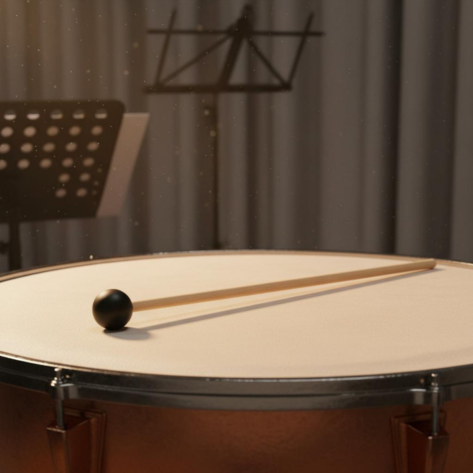 Musical Instrument Mallet - ไม้ตีหัวบอลสีดำ 2 ชิ้น อุปกรณ์เสริมเครื่องดนตรี ใช้งานง่าย น้ำหนักเบา