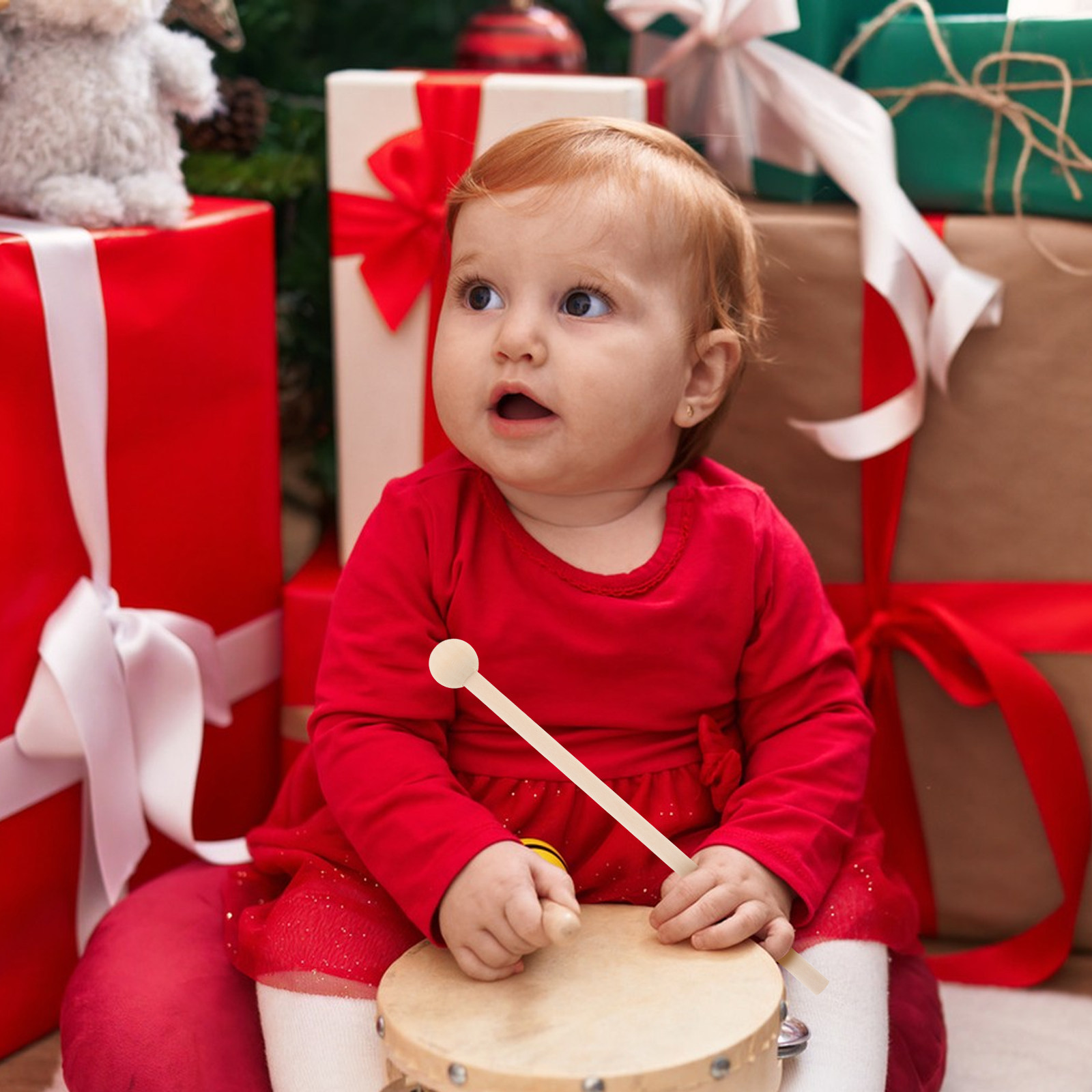 Musical Instrument Mallet - ไม้ตีไม้สำหรับเด็ก 10 ชิ้น ไม้ตีกลองไซโลโฟน เครื่องดนตรีสำหรับเด็กเล็ก บำบัดด้วยดนตรี