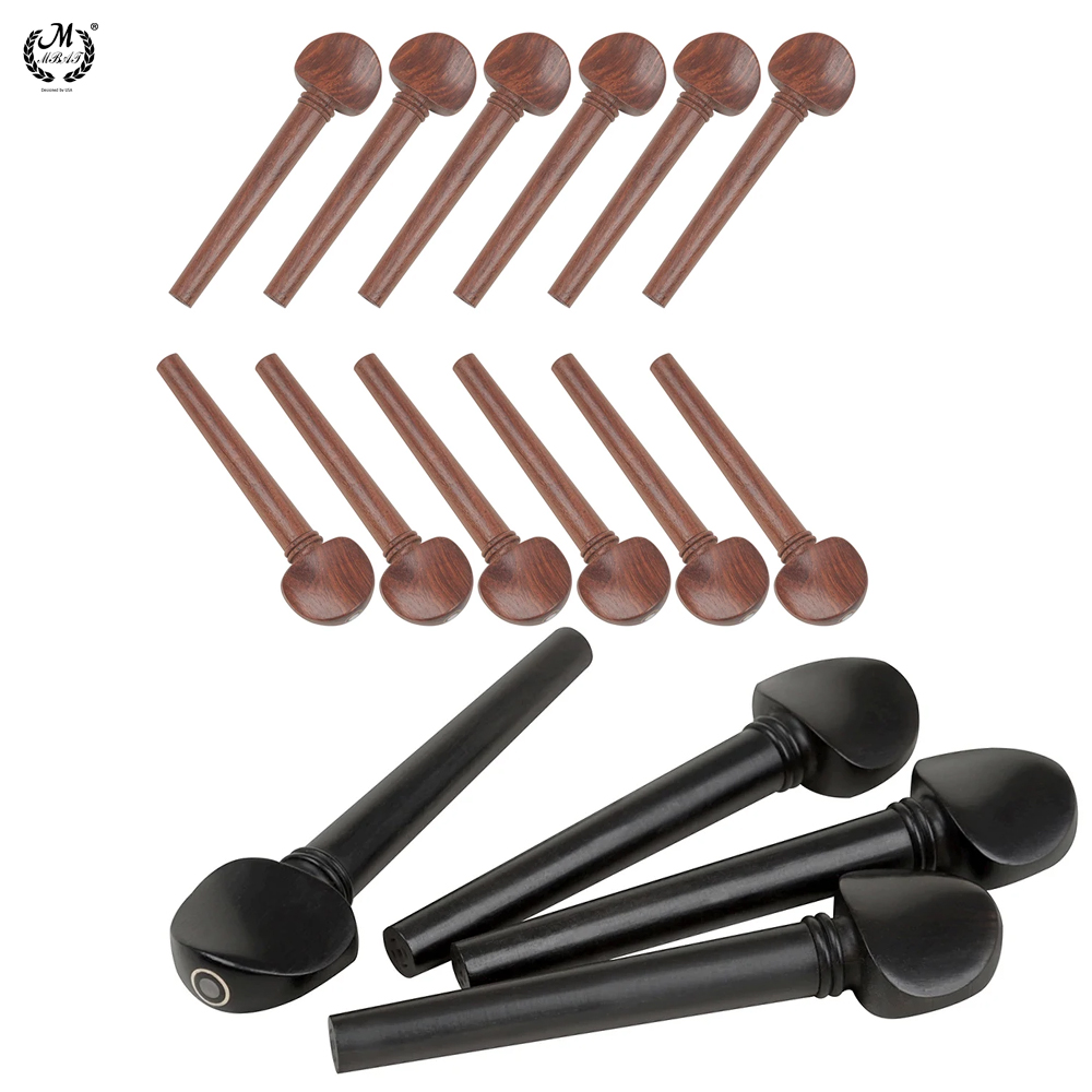 Musical Instrument Tabla - 12ชิ้นเพลาสตริงไม้มะเกลือกับตาไม้มะฮอกกานีไม้มะเกลือเบาปรับแต่งชิ้นส่วนอะไหล่ S เครื่องดนตรี