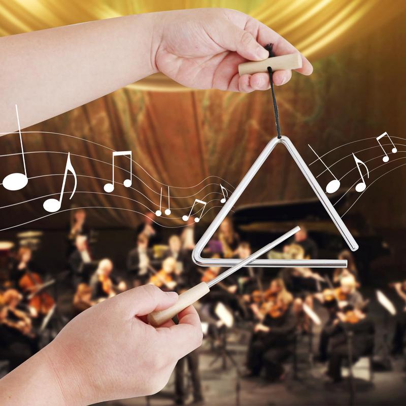 เพลงสามเหลี่ยมเครื่องดนตรีเหล็ - Musical Instrument Chimes บทวิจารณ์และราคา