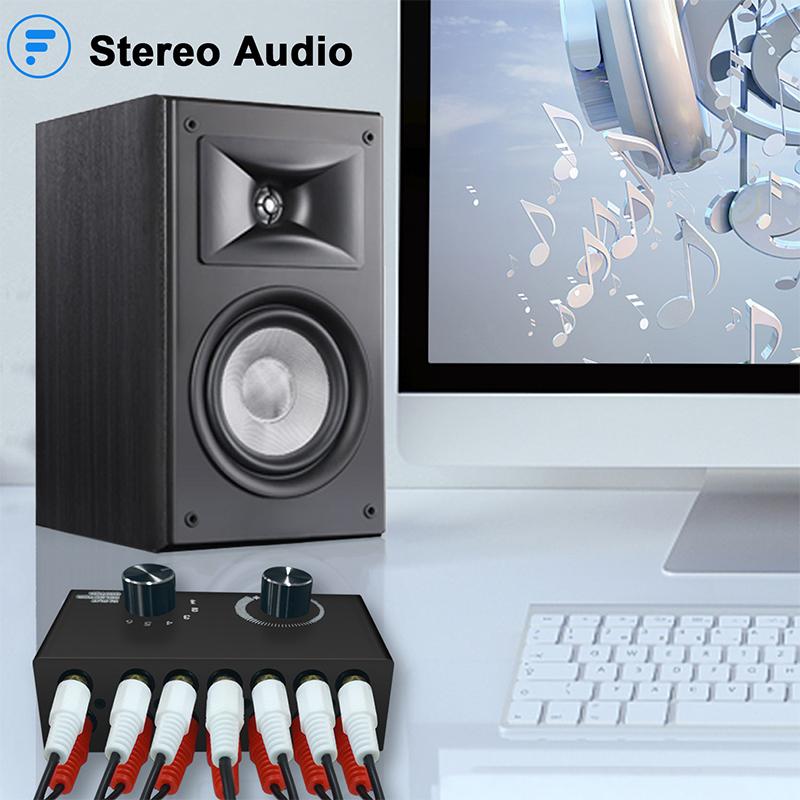 6 ทิศทาง Audio Switcher ตัวเลื - Musical Instrument Vector บทวิจารณ์และราคา