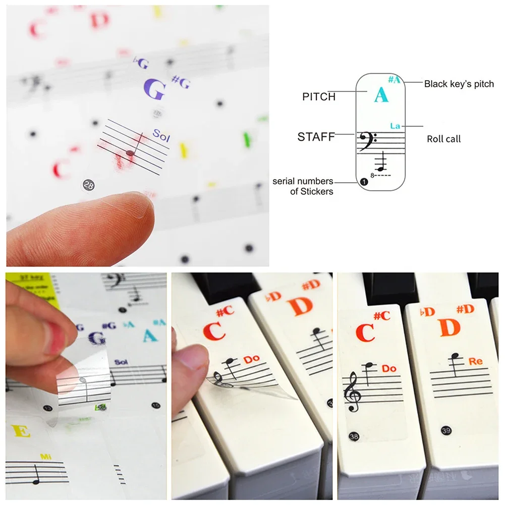 โปร่งใสเปียโนสีสันคีย์บอร์ดสติ - Musical Instrument Tabla บทวิจารณ์และราคา