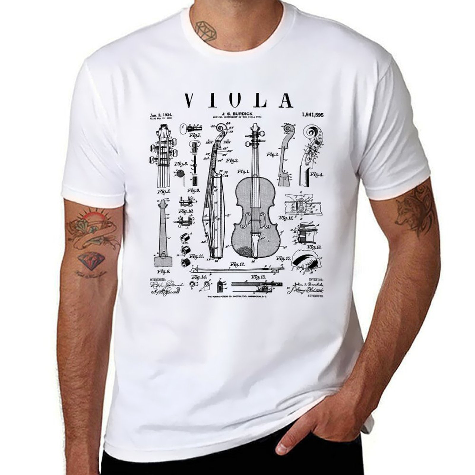เสื้อยืดลายวิโอลา นักดนตรี เคร - Musical Instrument Viola บทวิจารณ์และราคา