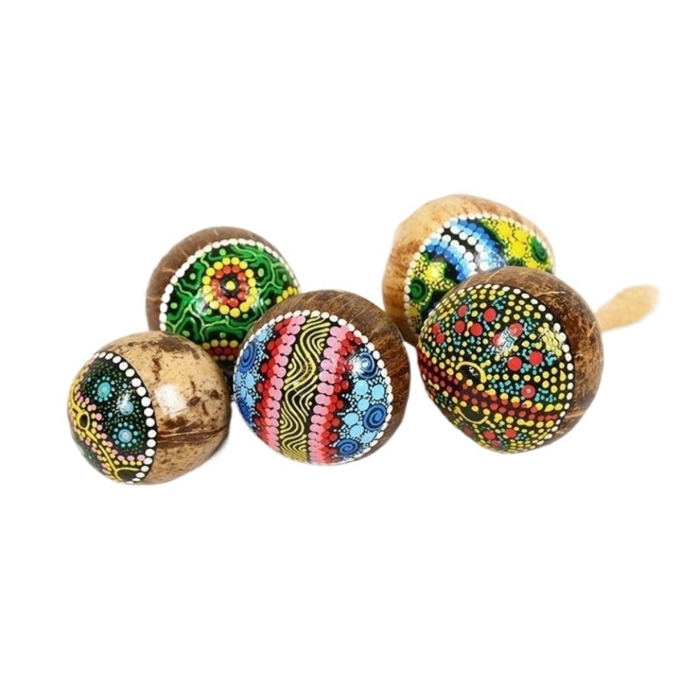 มาราคาสเปลือกมะพร้าววินเทจแบบพ - Musical Instrument Maraca บทวิจารณ์และราคา