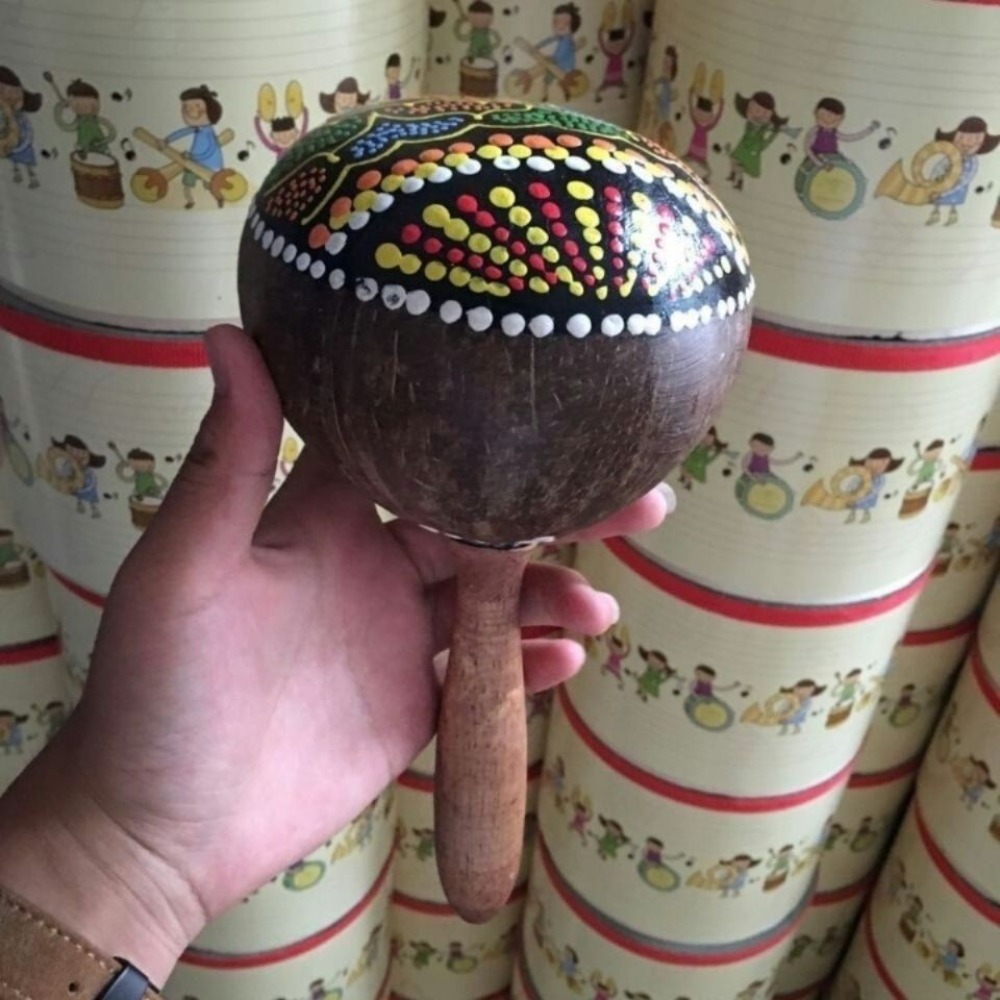 มาราคาสเปลือกมะพร้าววินเทจแบบพ - Musical Instrument Maraca บทวิจารณ์และราคา