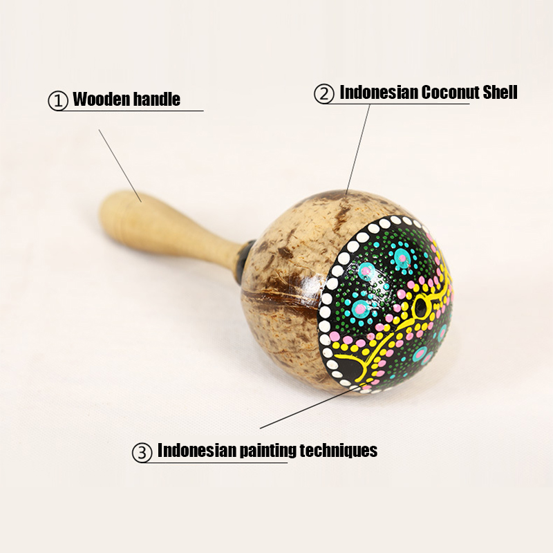 ทาสีกะลามะพร้าว Maracas กะลามะ - Musical Instrument Maraca บทวิจารณ์และราคา