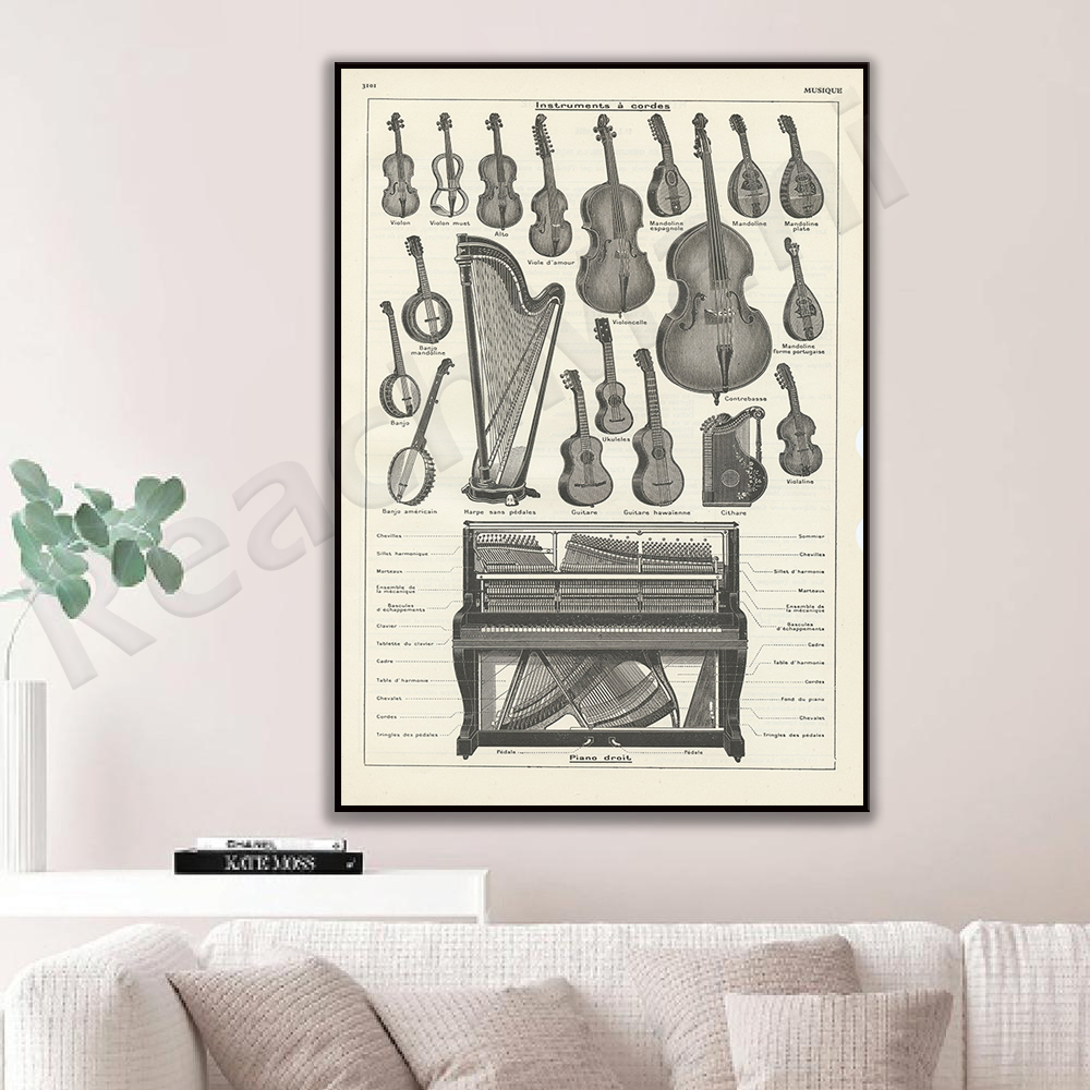 เครื่องดนตรีโบราณที่พิมพ์ลายใน - Musical Instrument Viola บทวิจารณ์และราคา