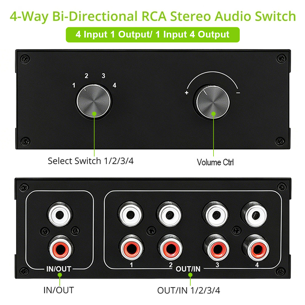 4 Way Bi-Directional RCA สเตอร - Musical Instrument Vector บทวิจารณ์และราคา