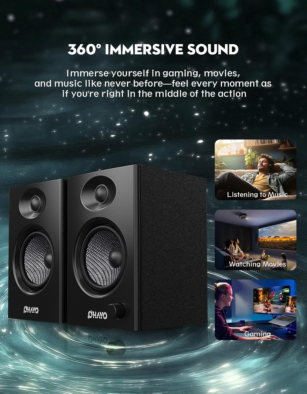 OHAYO ลำโพงคอมพิวเตอร์ 60W สำห - Musical Instrument Vector บทวิจารณ์และราคา