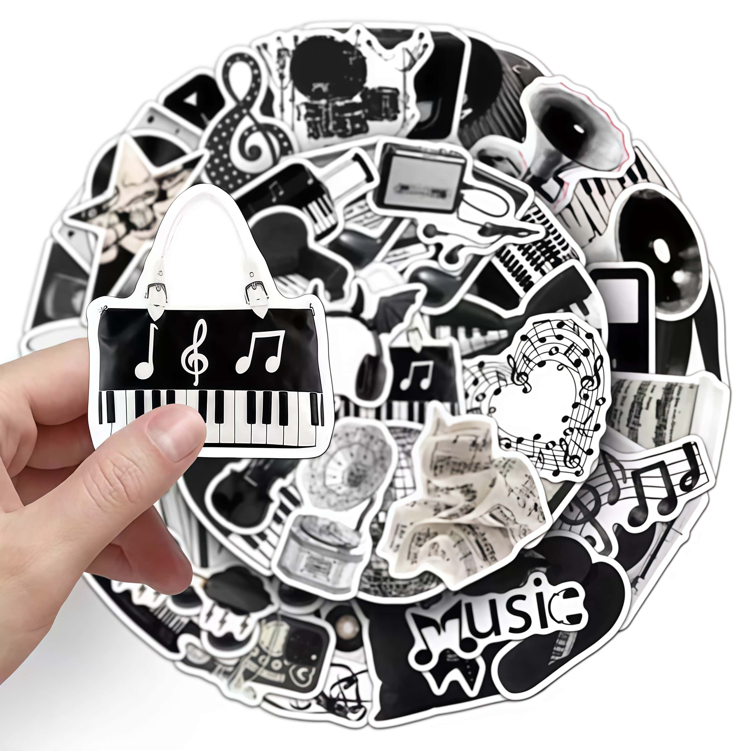 สติกเกอร์เครื่องดนตรีสีดำขาว 5 - Musical Instrument Tabla บทวิจารณ์และราคา