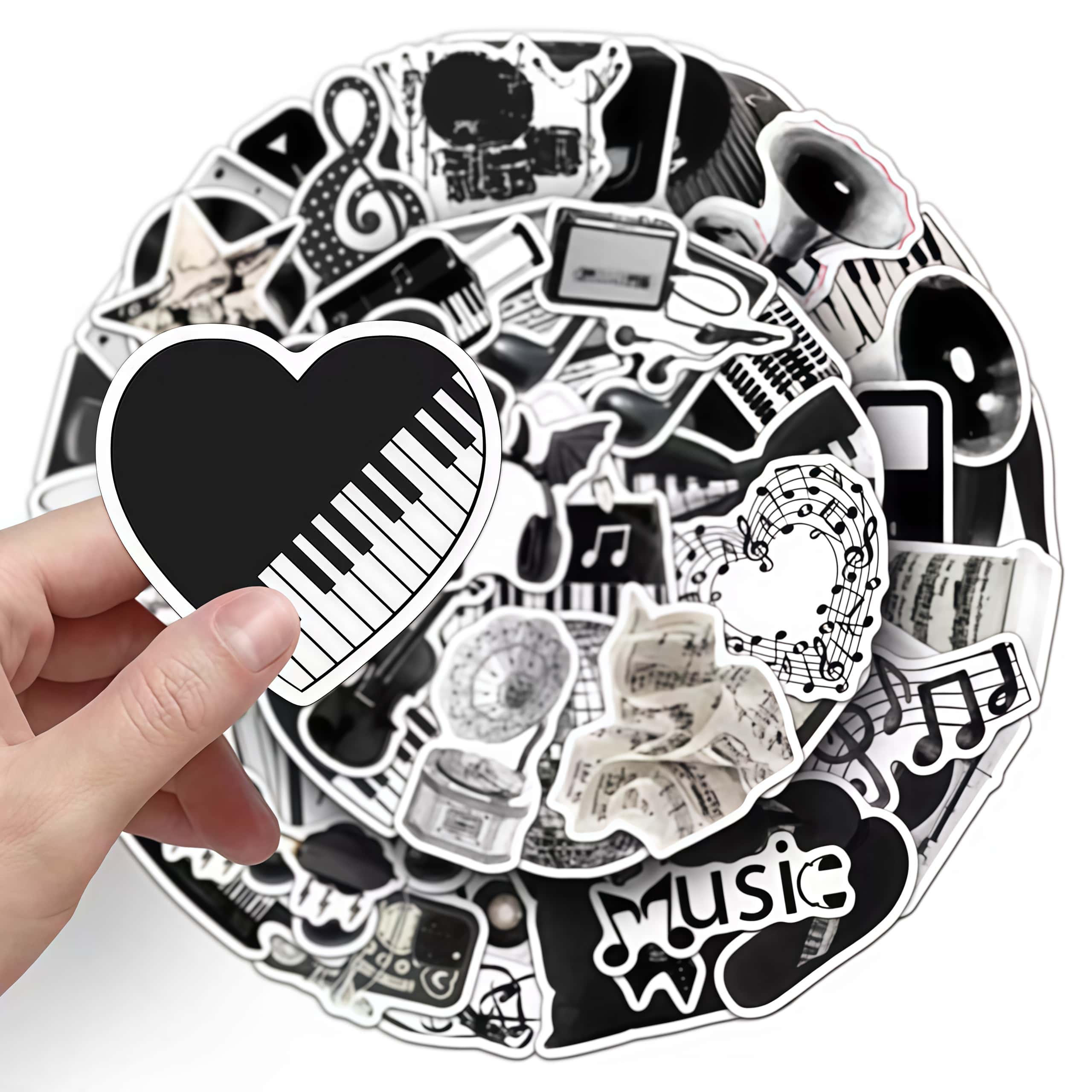 สติกเกอร์เครื่องดนตรีสีดำขาว 5 - Musical Instrument Tabla บทวิจารณ์และราคา