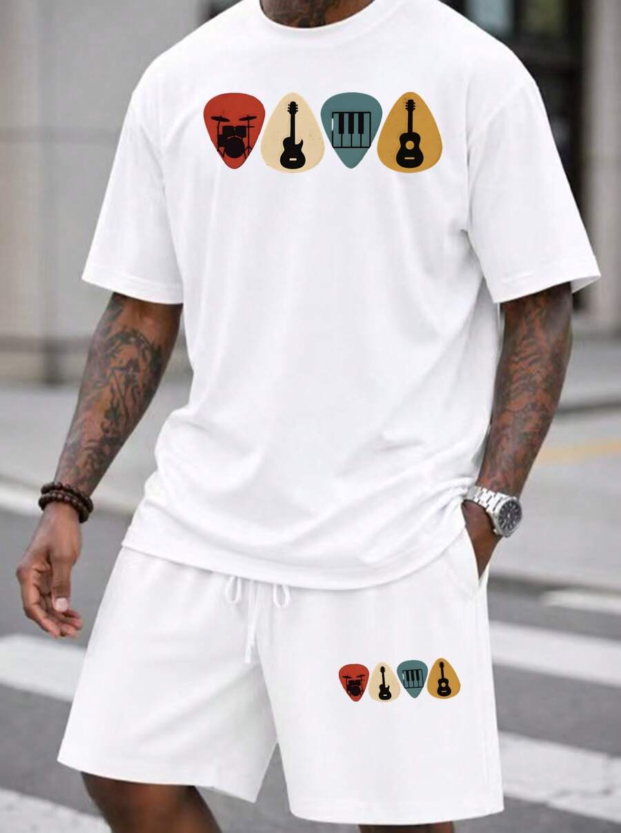ชุดเสื้อยืดโอเวอร์ไซส์ 2 ชิ้นส - Musical Instrument With A บทวิจารณ์และราคา