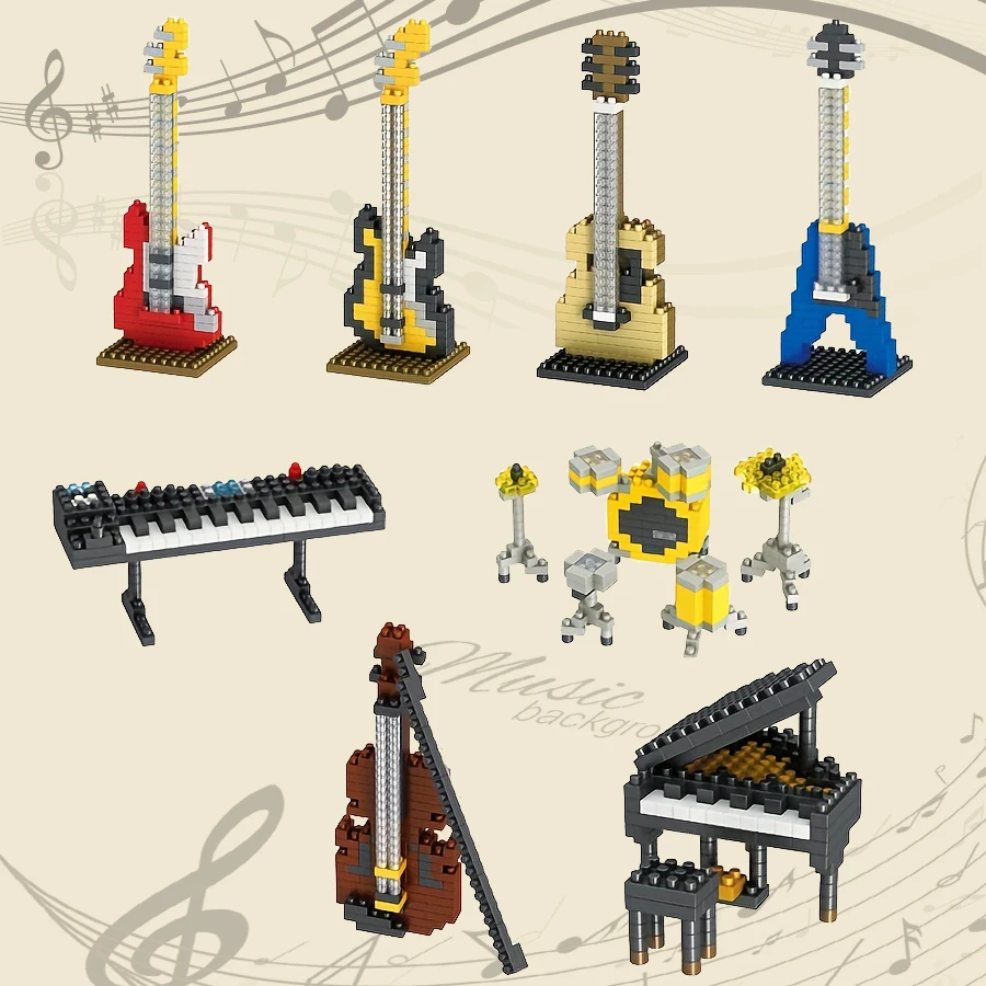 เครื่องดนตรีขนาดเล็กบล็อกตัวต่ - Musical Instrument Tabla บทวิจารณ์และราคา